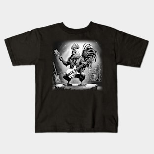 Rocking Rooster Rocker Kids T-Shirt